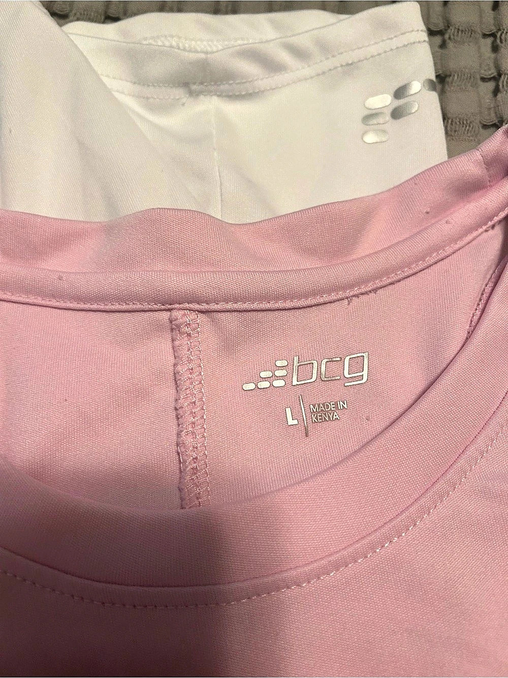 bcbg Two-Tank Set Pink & White Large - Picture 5 of 5